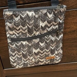 Eddie Bauer Nylon Crossbody Bag Black & Gray